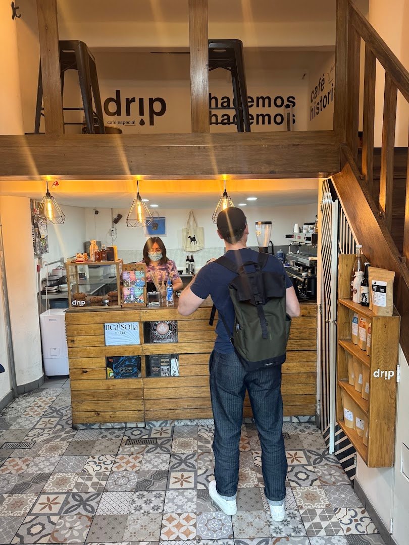 Interior of Drip Specialty Coffee, specialty coffee shop in Mexico City