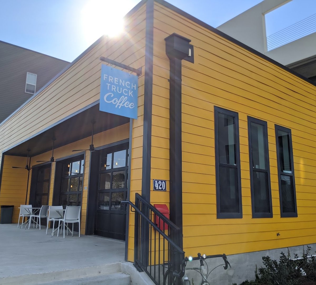 Storefront of French Truck Coffee, specialty coffee shop in New Orleans