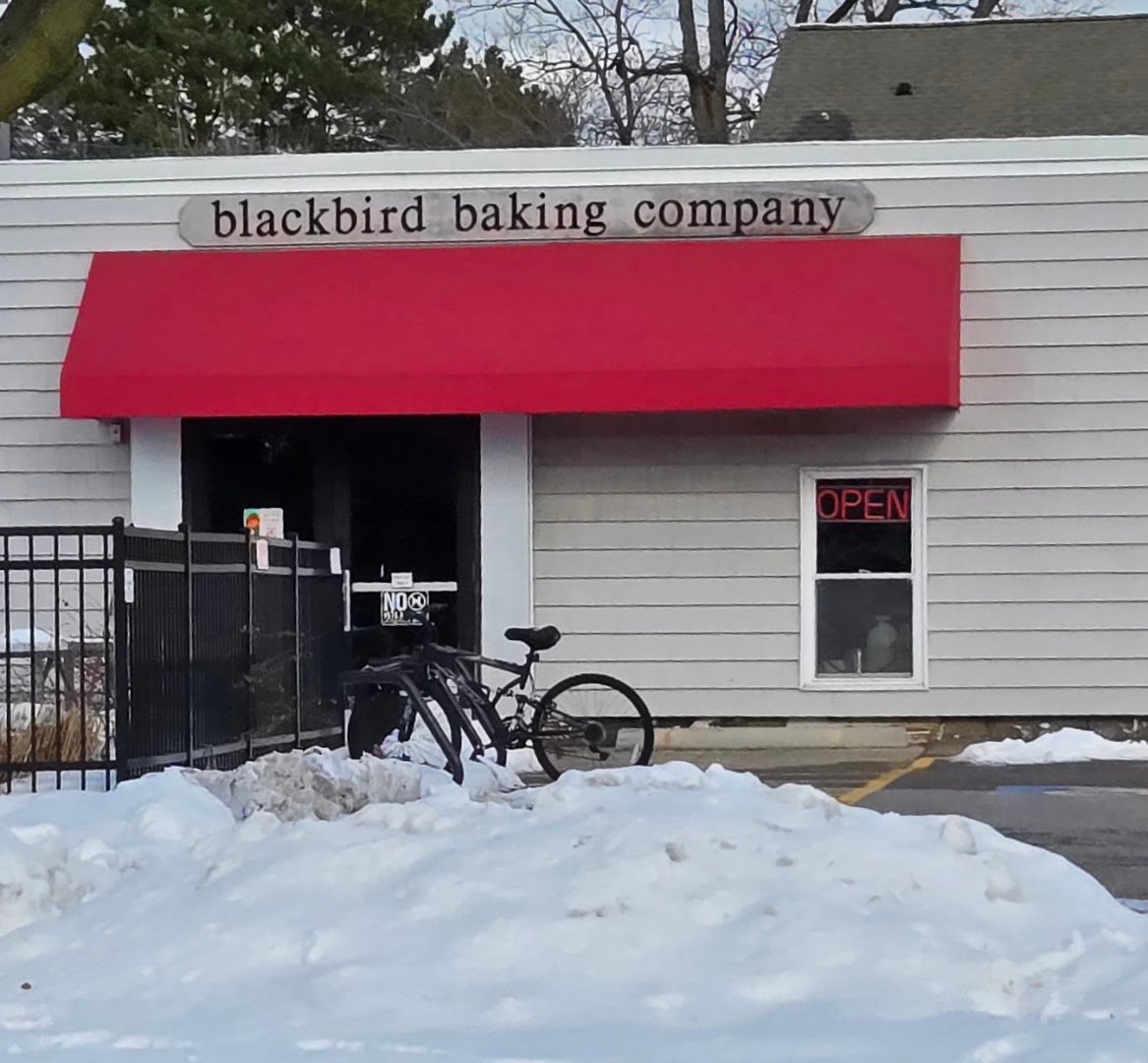 Storefront of Blackbird Baking Company, specialty coffee shop in Cleveland