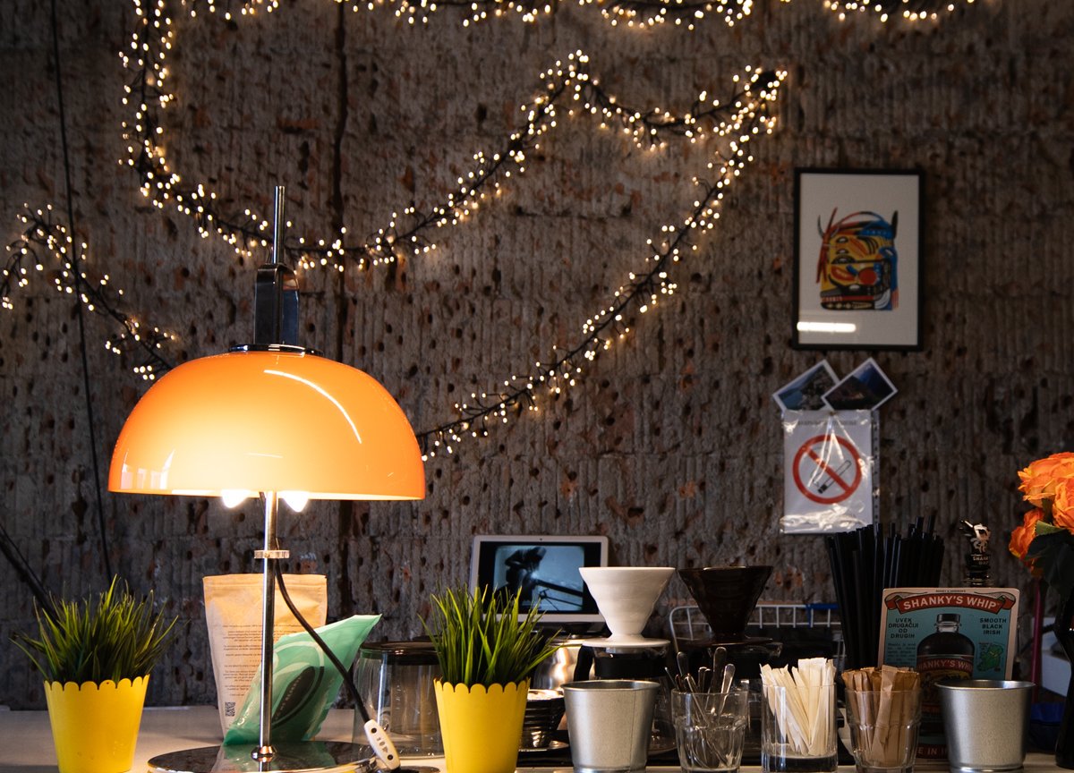 Interior of Pržionica, specialty coffee shop in Belgrade