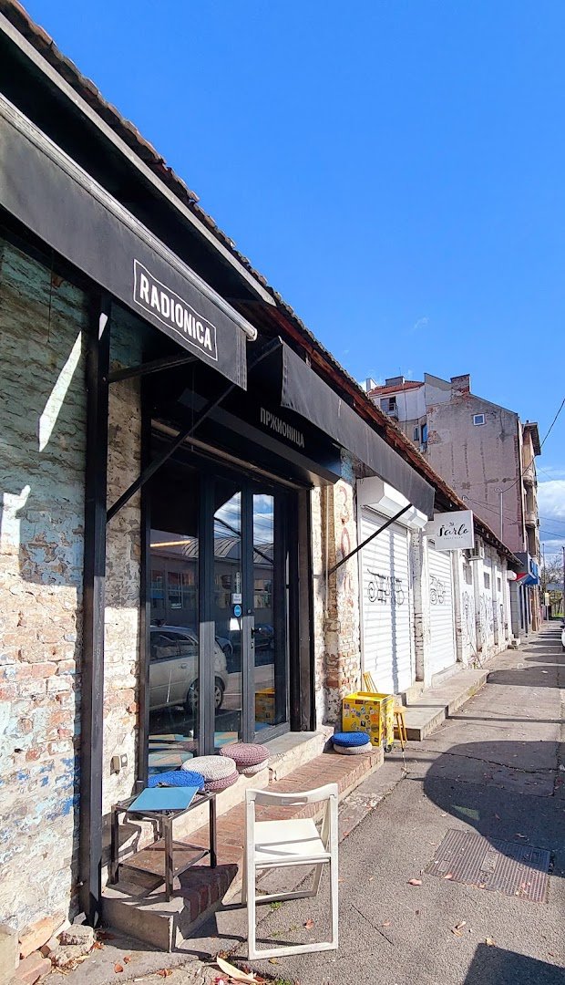 Storefront of Pržionica, specialty coffee shop in Belgrade
