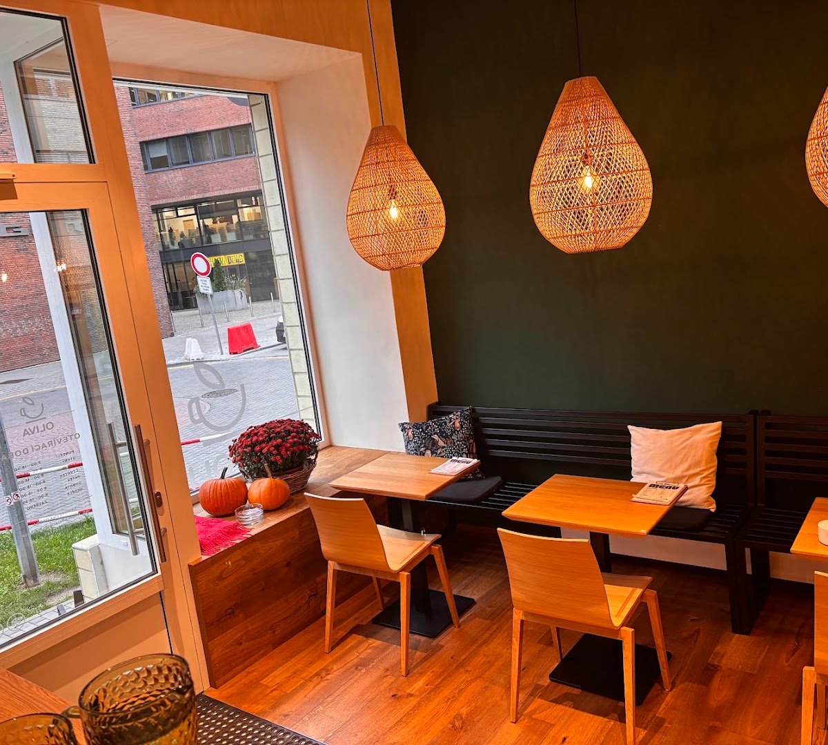 Interior of Kafe Oliva, specialty coffee shop in Prague