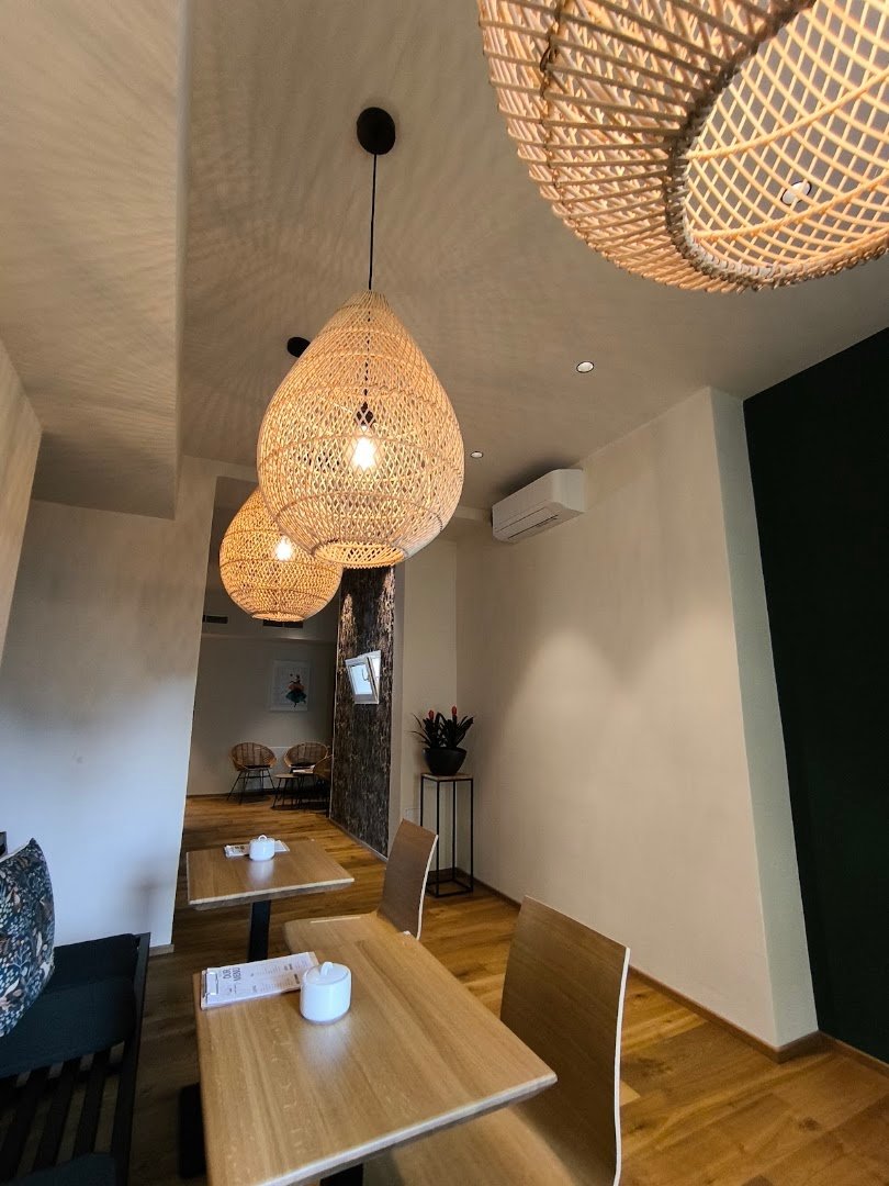 Interior of Kafe Oliva, specialty coffee shop in Prague