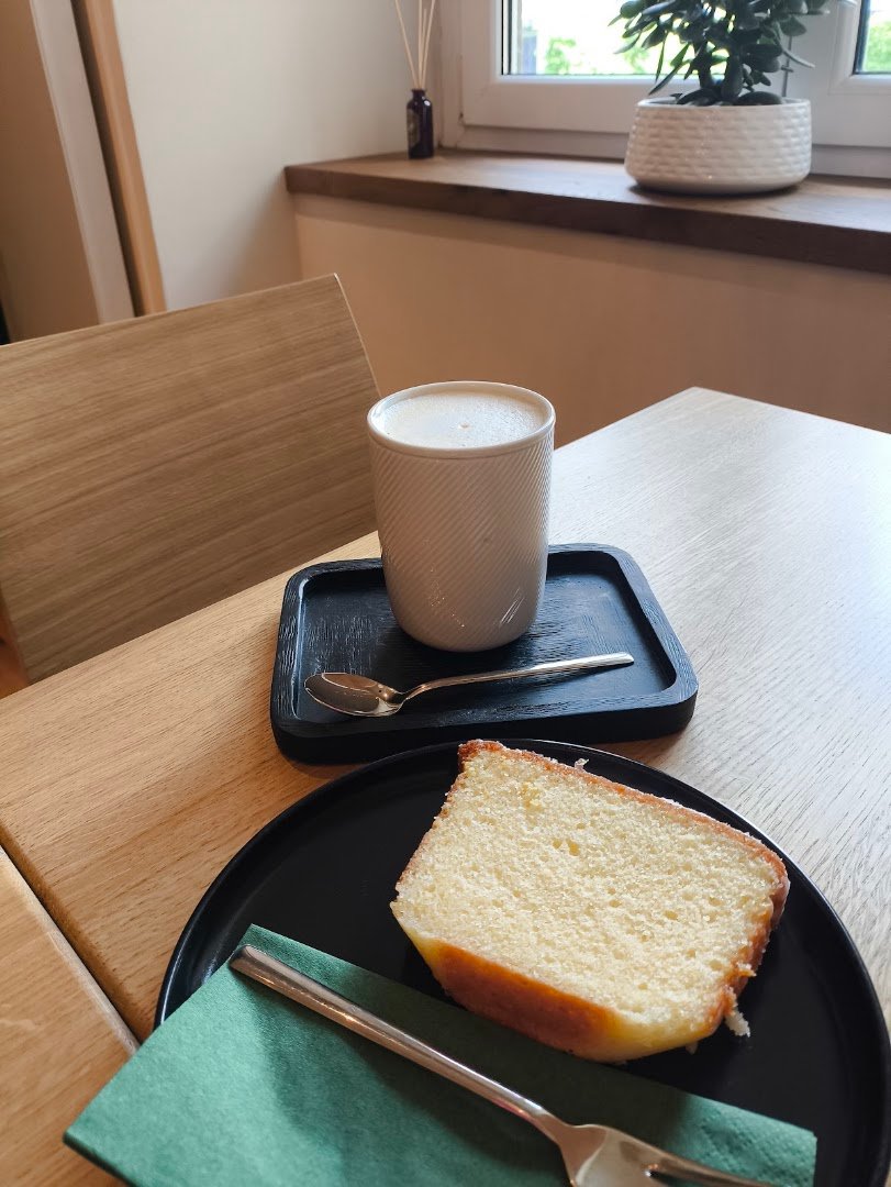 Coffee at Kafe Oliva, specialty coffee shop in Prague