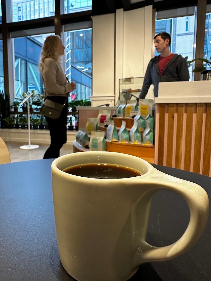 Interior of SK Coffee: Downtown Minneapolis, specialty coffee shop in Minneapolis