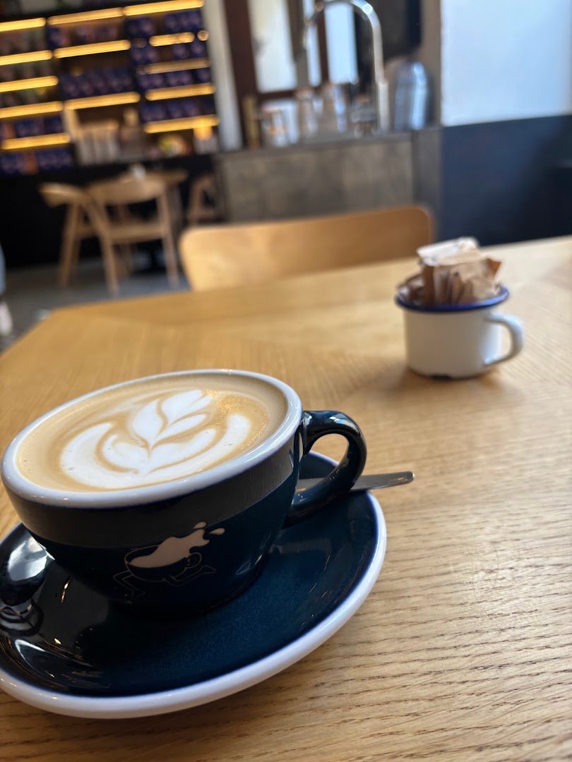 Coffee at Kafe Francin, specialty coffee shop in Prague