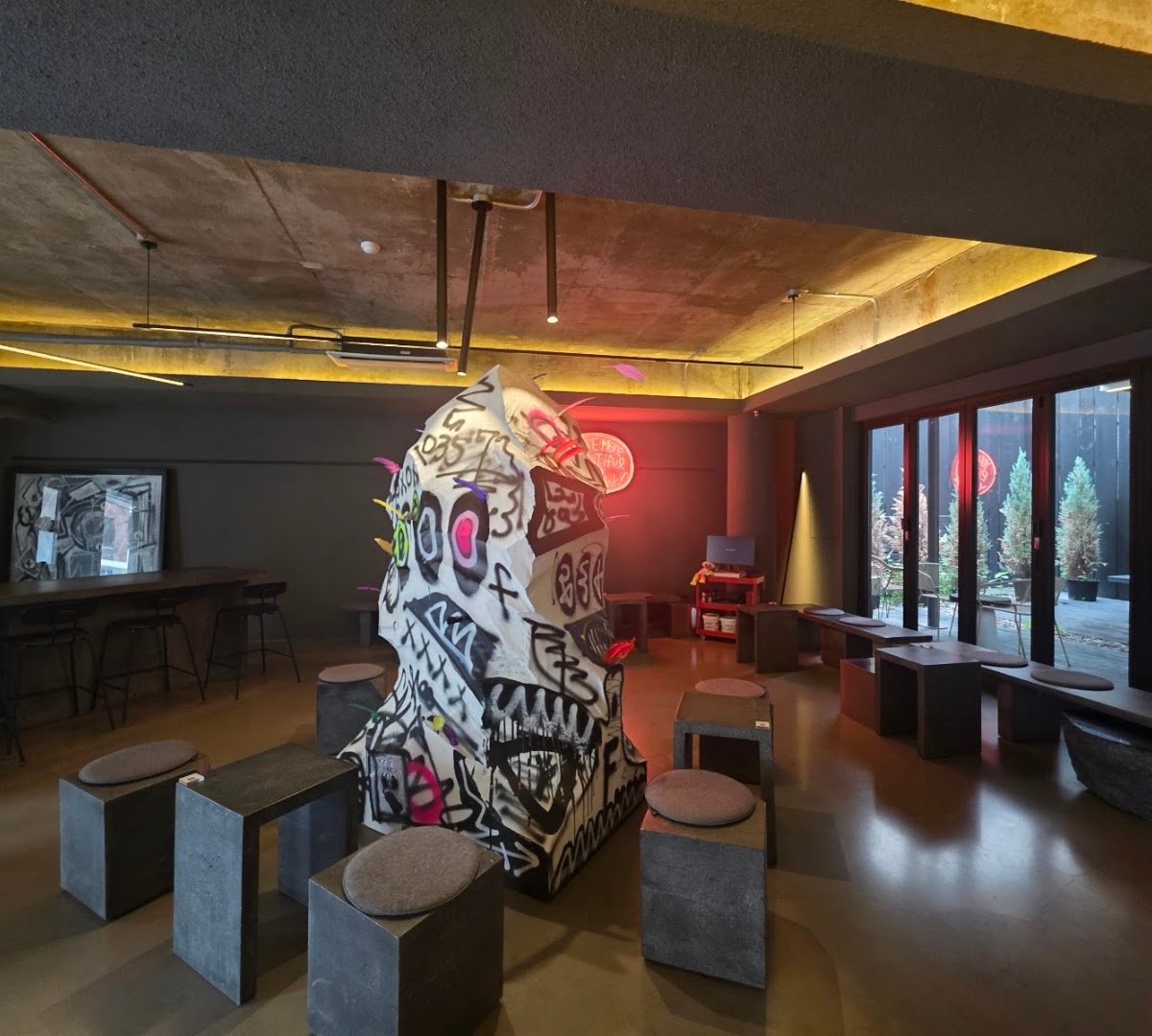 Interior of Coffee Fiel, specialty coffee shop in Seoul