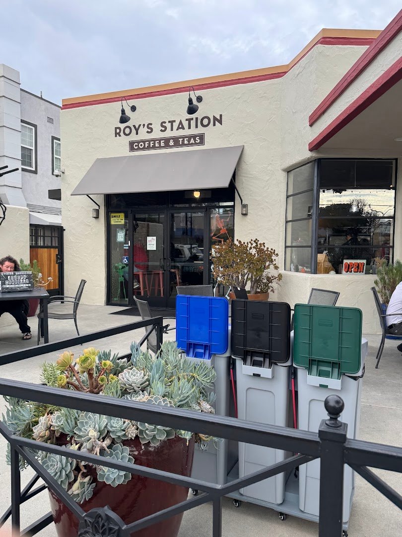 Storefront of Roy's Station Coffee & Tea, specialty coffee shop in San Jose