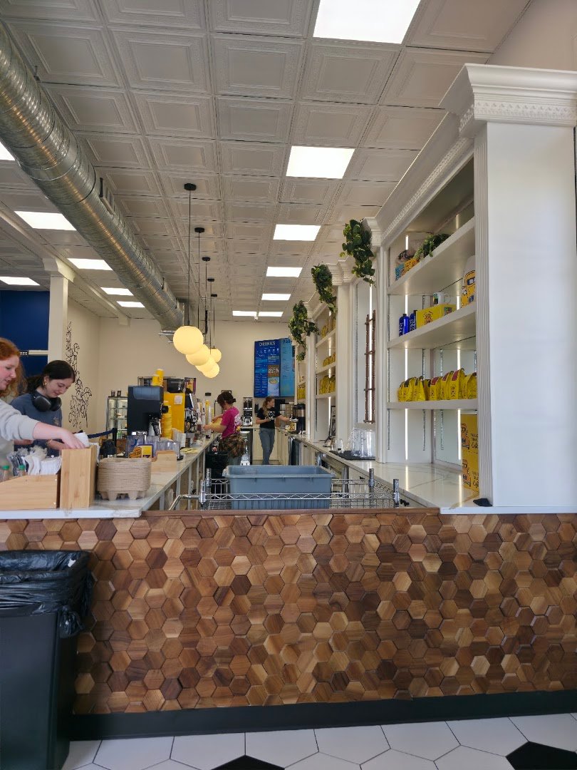 Interior of French Truck Coffee, specialty coffee shop in New Orleans