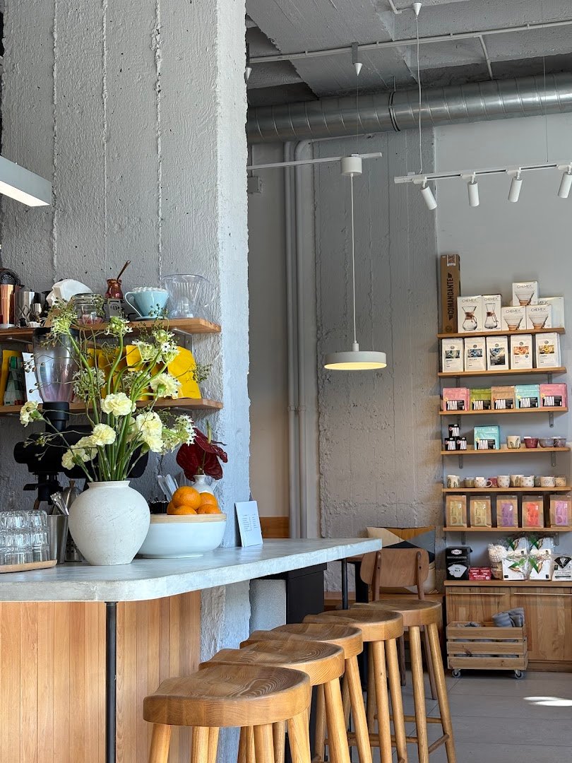 Interior of Rocket Coffee, specialty coffee shop in Belgrade