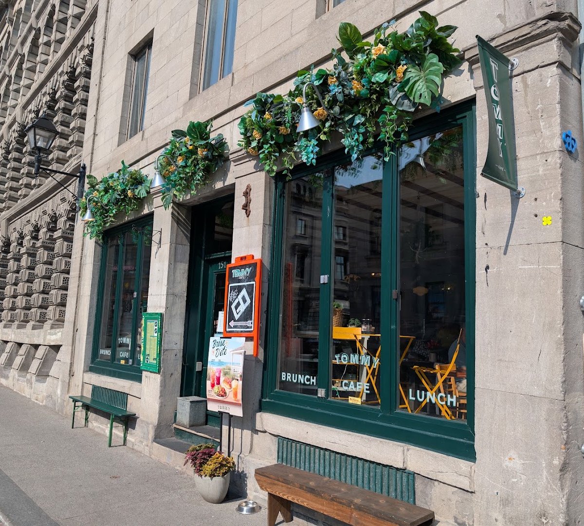 Storefront of Tommy Café, specialty coffee shop in Montreal