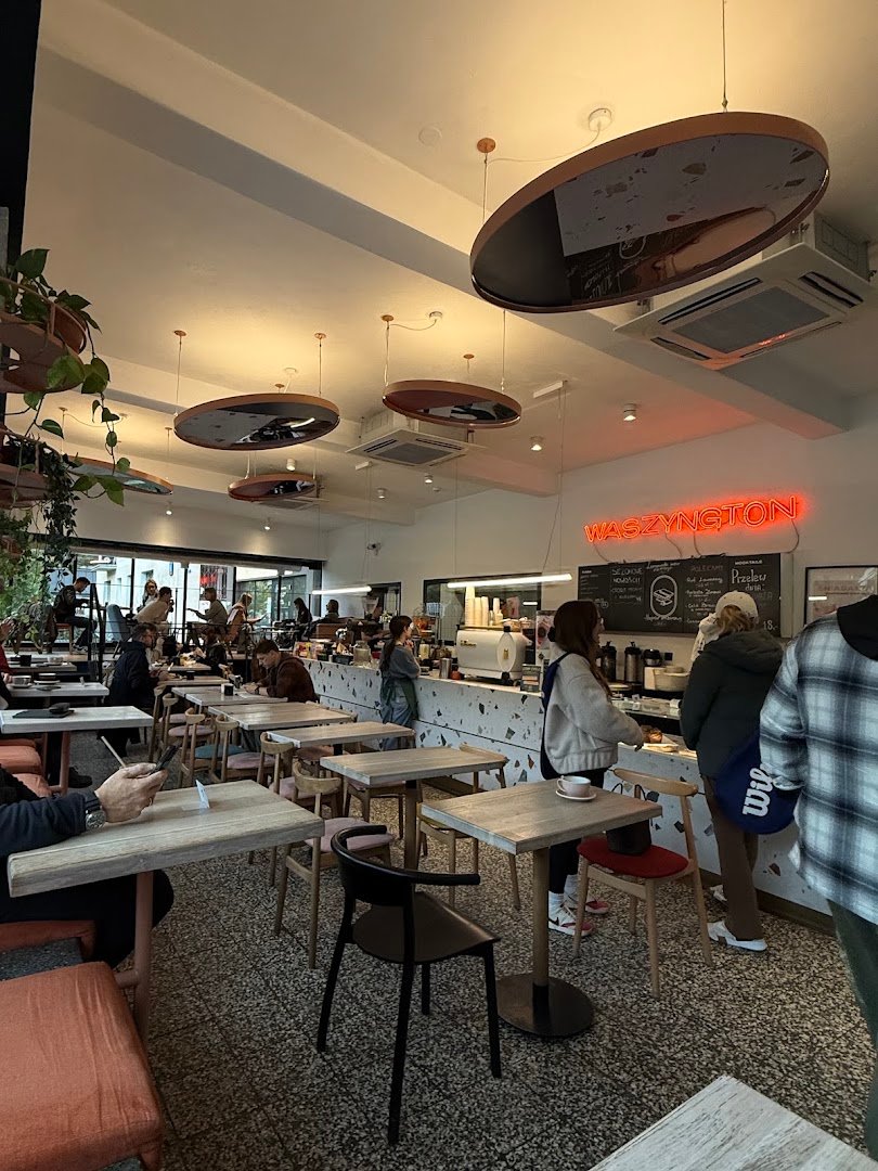 Interior of Café Waszyngton, specialty coffee shop in Warsaw