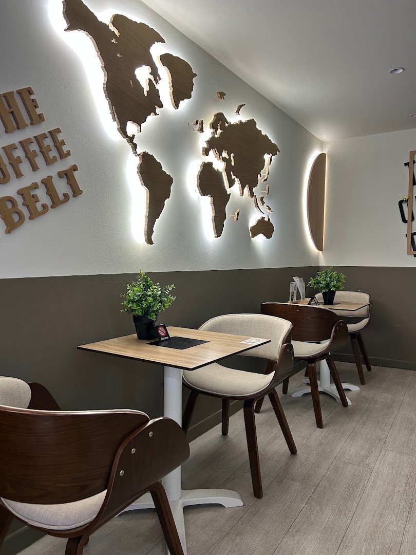 Interior of Coffee Lab Thissio, specialty coffee shop in Athens