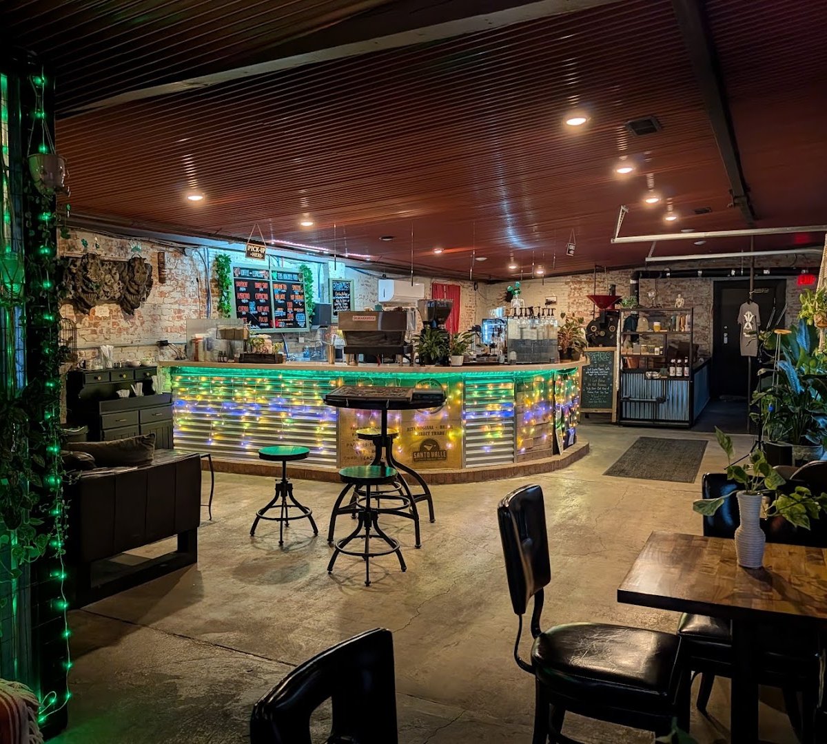 Interior of Wild Child Coffee Co, specialty coffee shop in Indianapolis