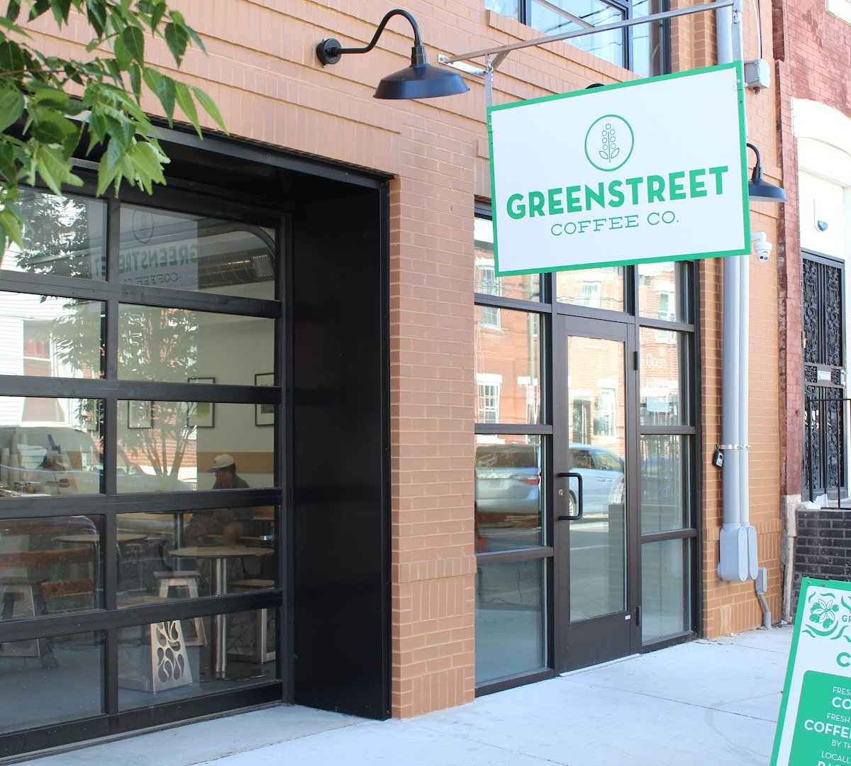 Storefront of Greenstreet Coffee Company, specialty coffee shop in Philadelphia