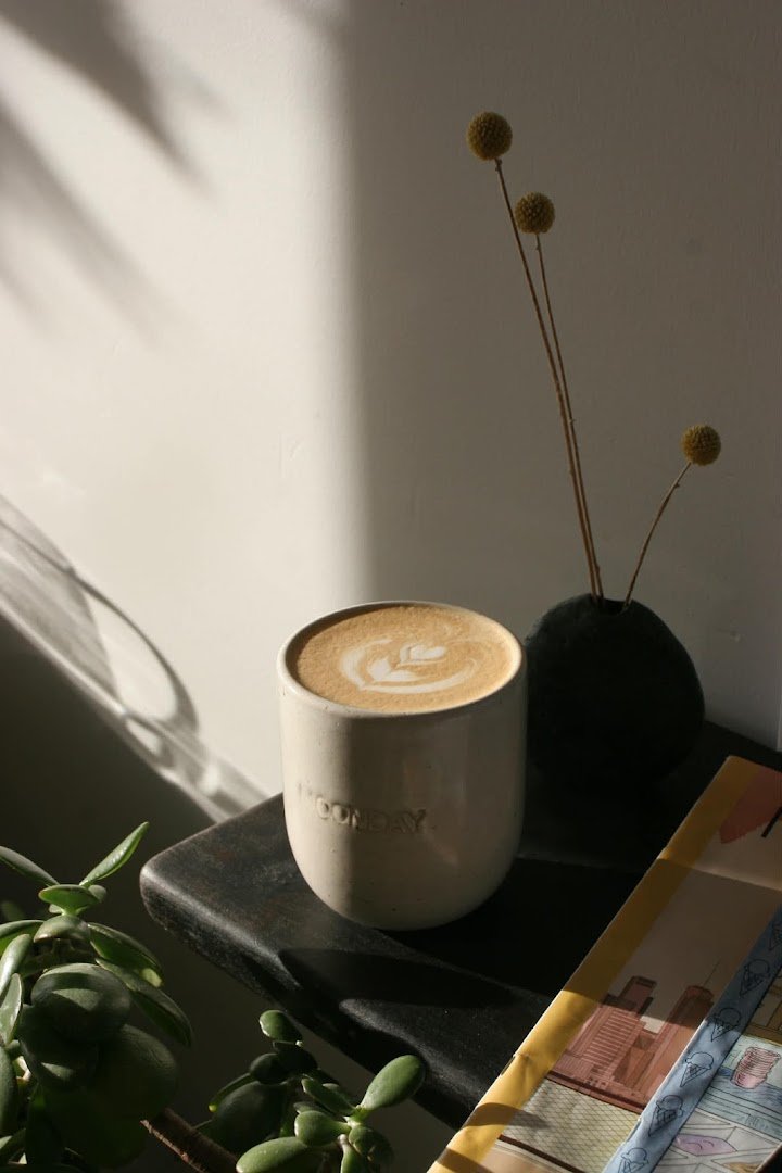 Coffee at Moonday Coffee, specialty coffee shop in Portland