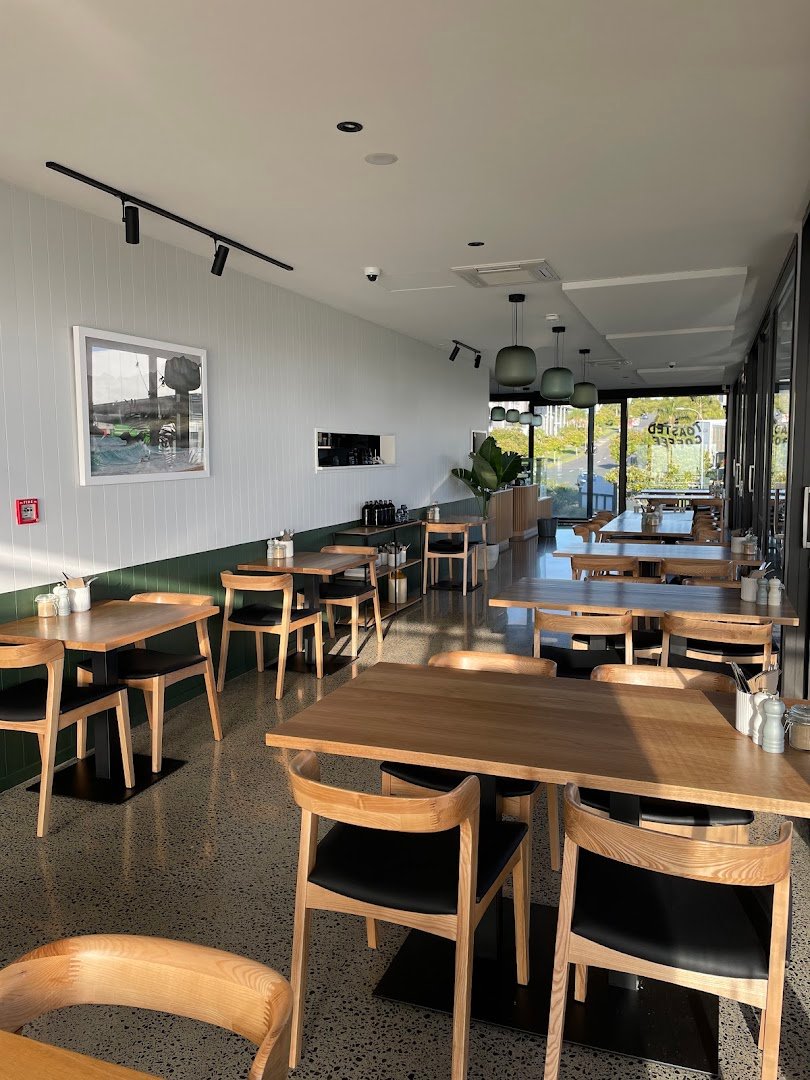 Interior of Toasted Coffee Roasters, specialty coffee shop in Auckland