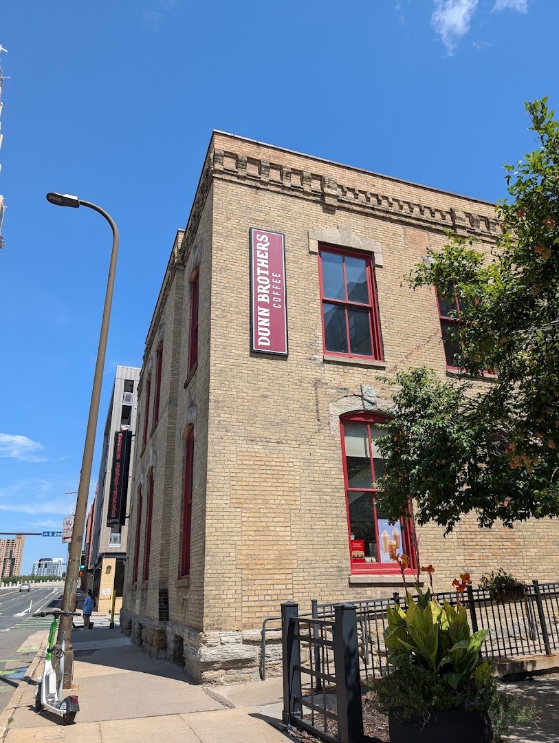 Storefront of Dunn Brothers Coffee, specialty coffee shop in Minneapolis