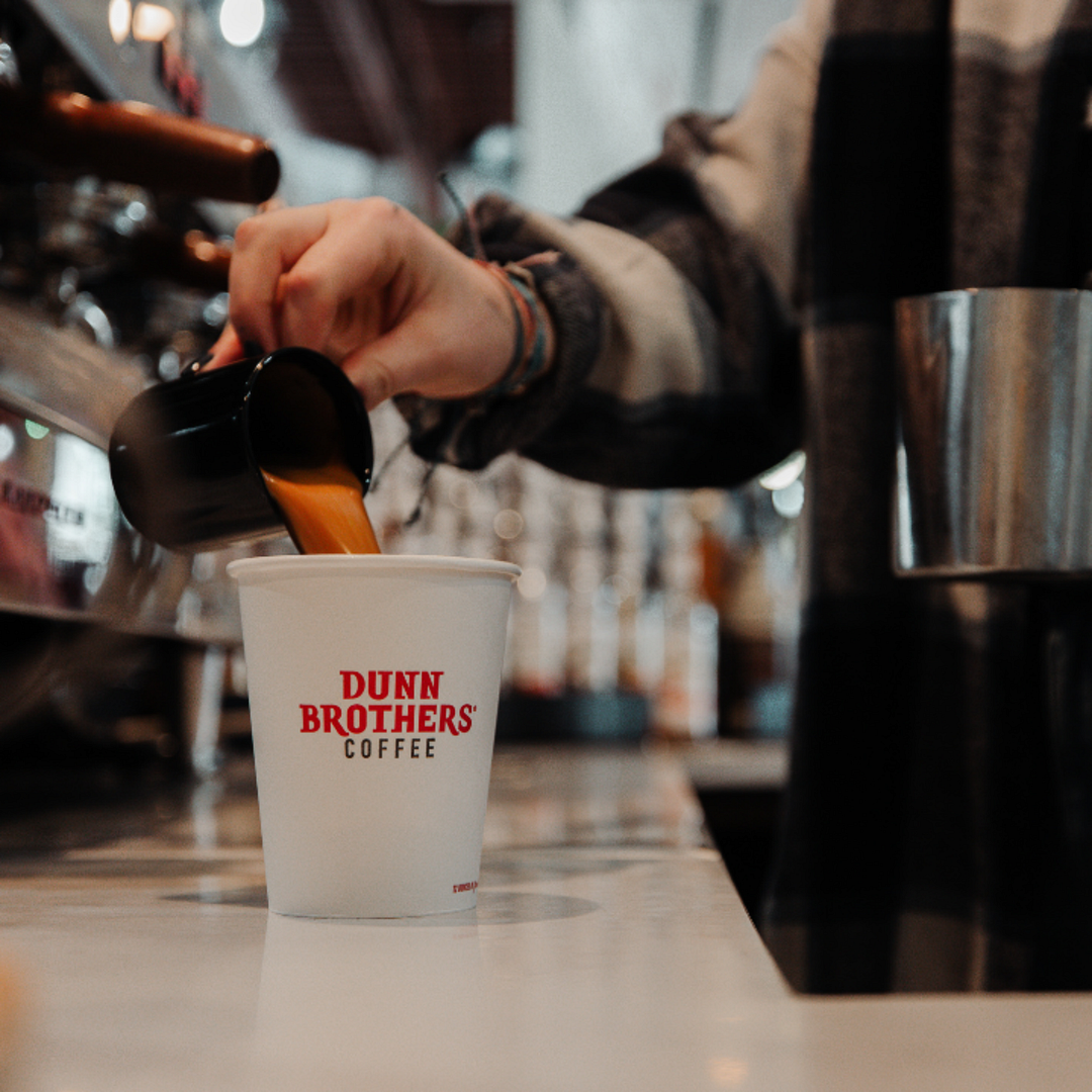 Coffee at Dunn Brothers Coffee, specialty coffee shop in Minneapolis
