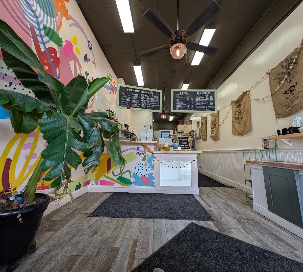 Interior of Crema Coffee + Cream, specialty coffee shop in Minneapolis