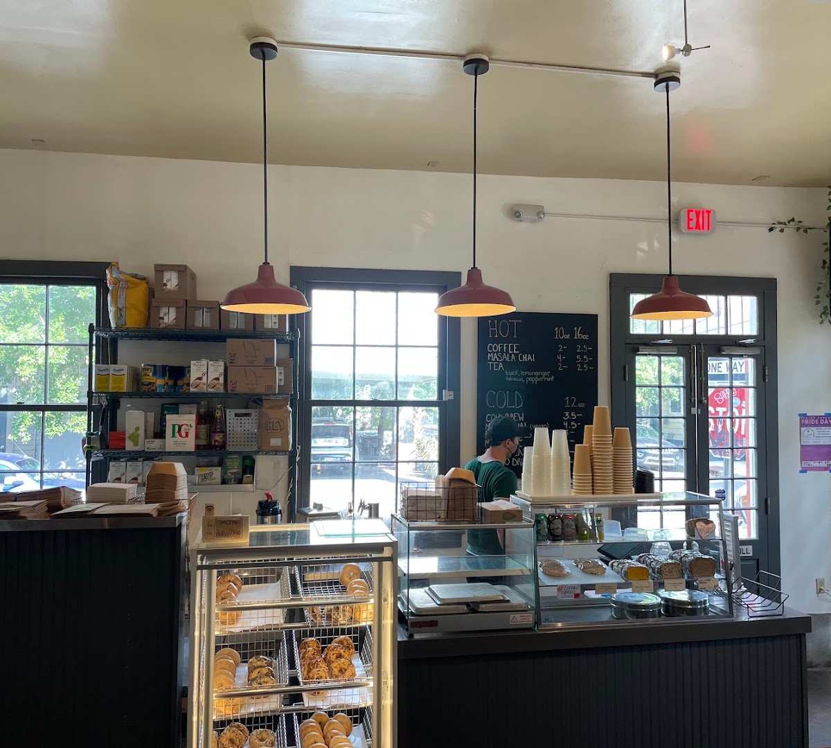 Interior of Pond Coffee, specialty coffee shop in New Orleans
