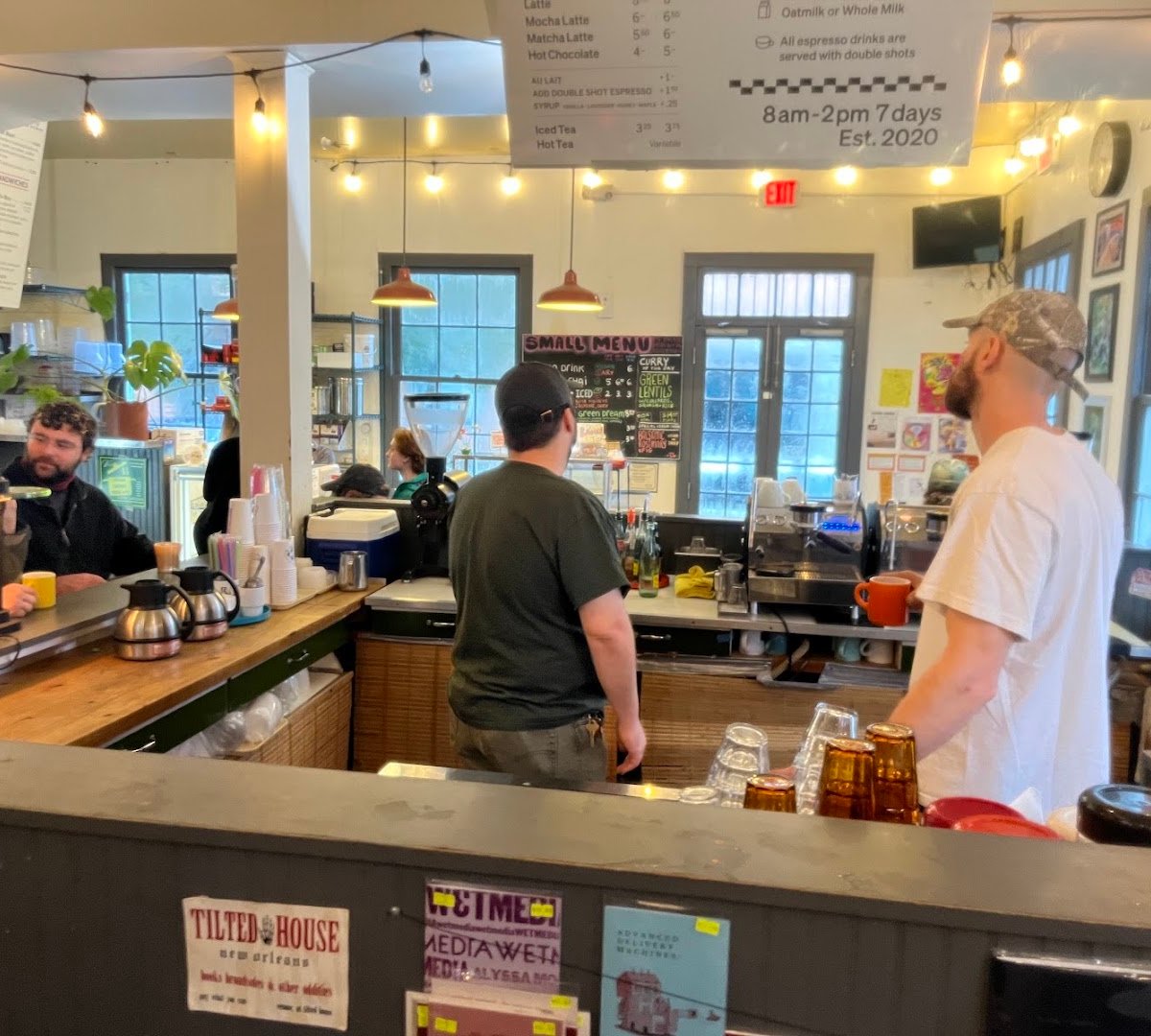Interior of Pond Coffee, specialty coffee shop in New Orleans