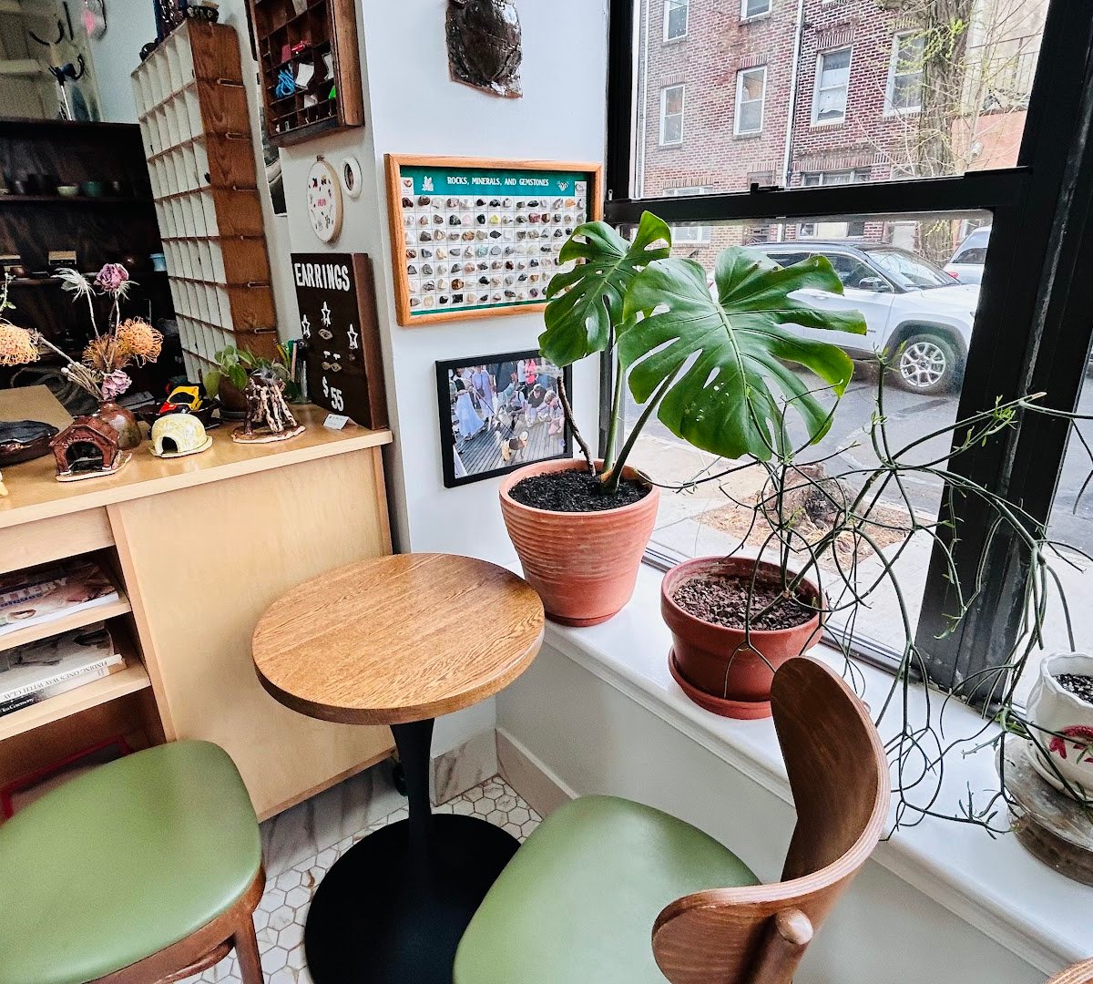 Interior of Mug Coffee & Clay, specialty coffee shop in Philadelphia