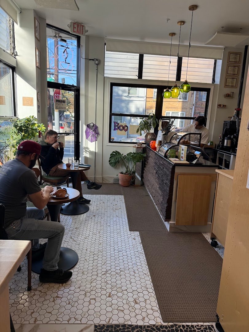 Interior of Mug Coffee & Clay, specialty coffee shop in Philadelphia