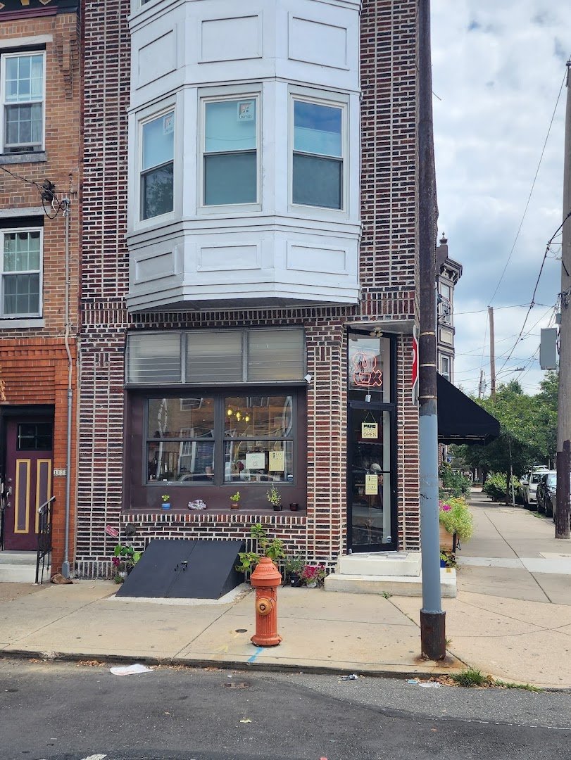 Storefront of Mug Coffee & Clay, specialty coffee shop in Philadelphia