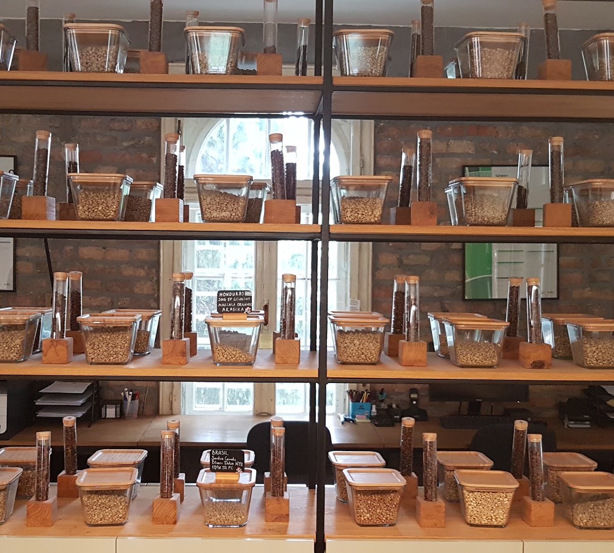 Interior of Gradska Pržionica, specialty coffee shop in Belgrade