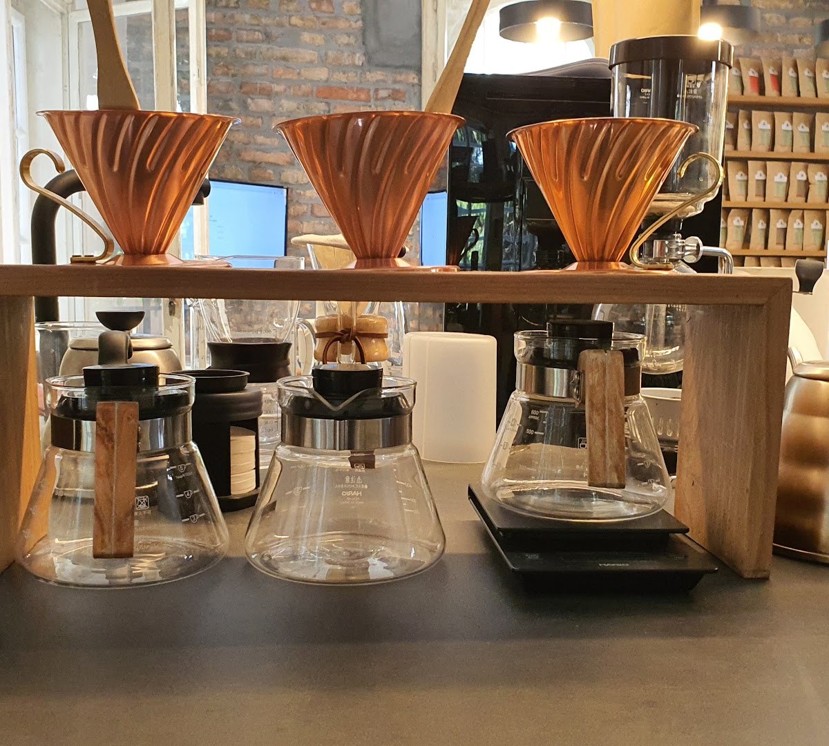 Interior of Gradska Pržionica, specialty coffee shop in Belgrade