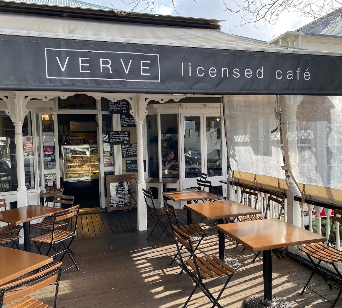 Storefront of Verve Cafe, specialty coffee shop in Auckland