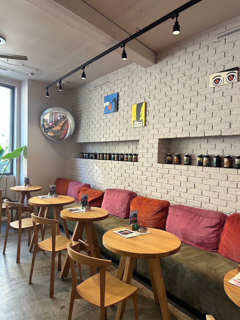Interior of Kafeterija Čarli Čaplin, specialty coffee shop in Belgrade