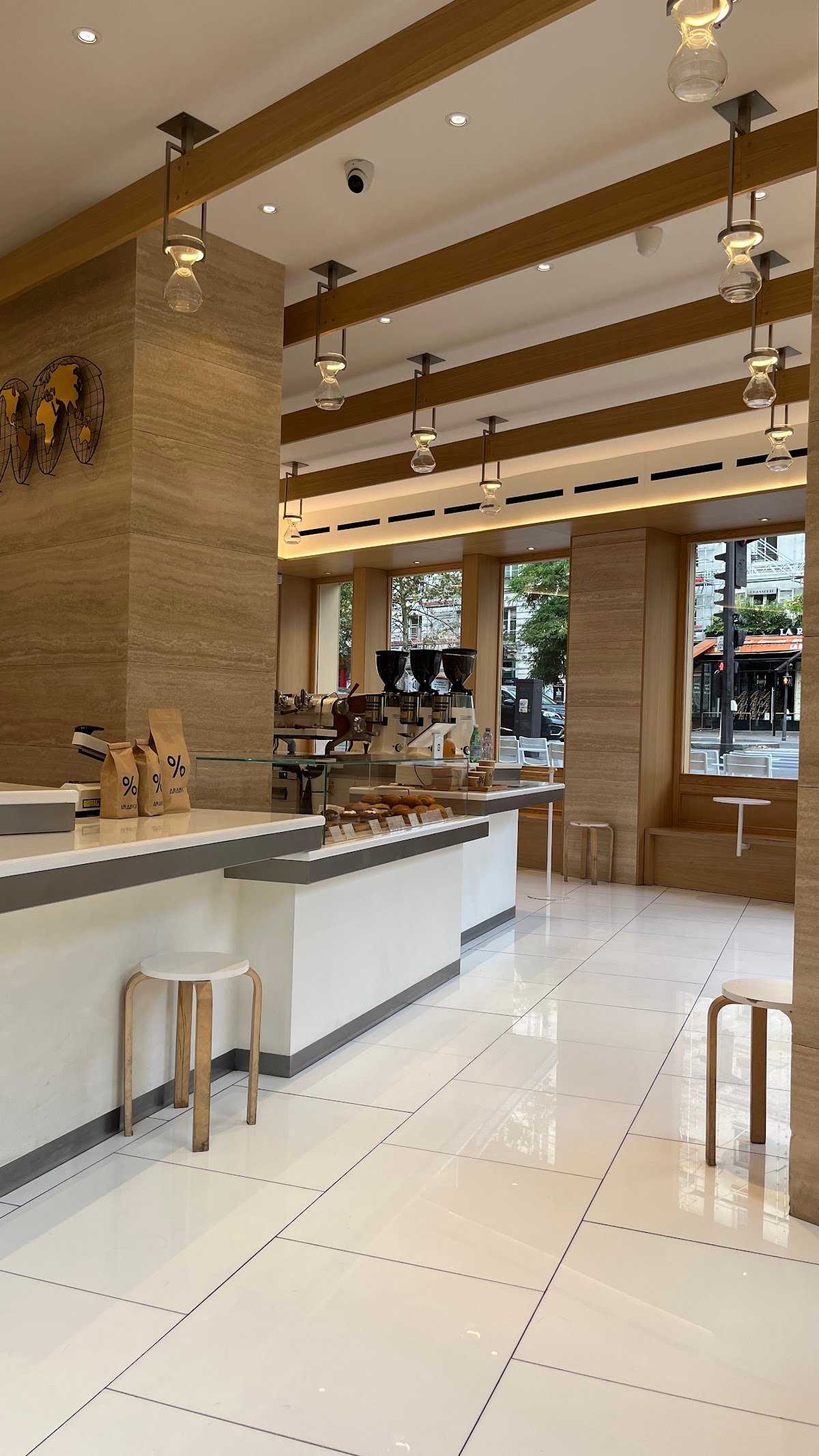 Interior of %ARABICA Paris Oberkampf, specialty coffee shop in Paris