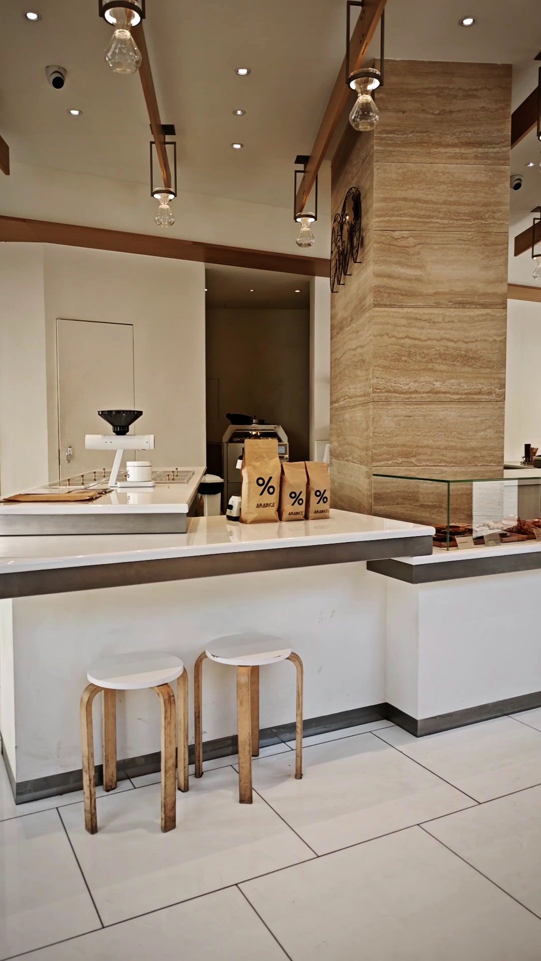 Interior of %ARABICA Paris Oberkampf, specialty coffee shop in Paris