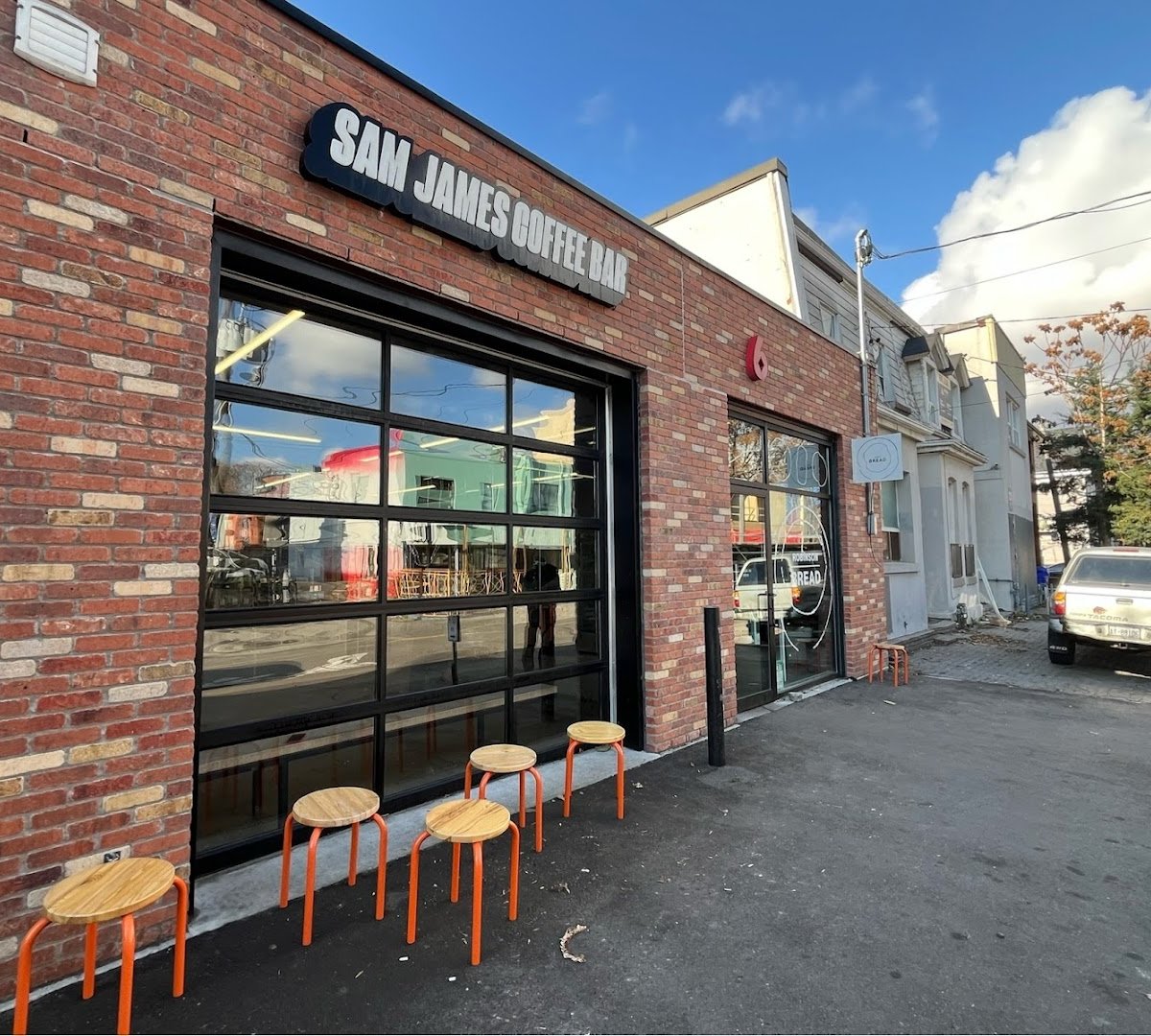 Storefront of SAM JAMES COFFEE BAR - BROCK, specialty coffee shop in Toronto