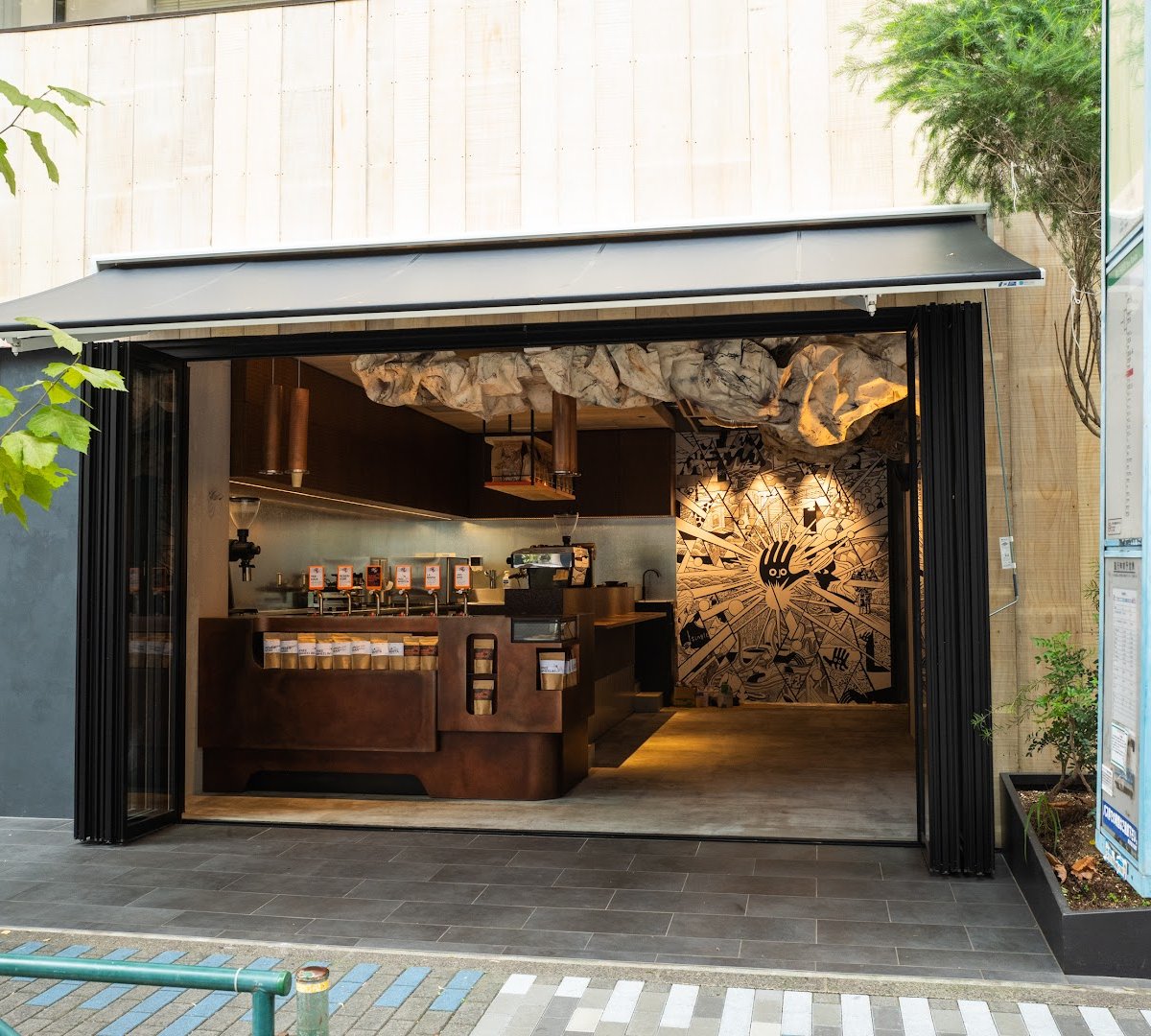 Storefront of Single O Hamacho, specialty coffee shop in Tokyo