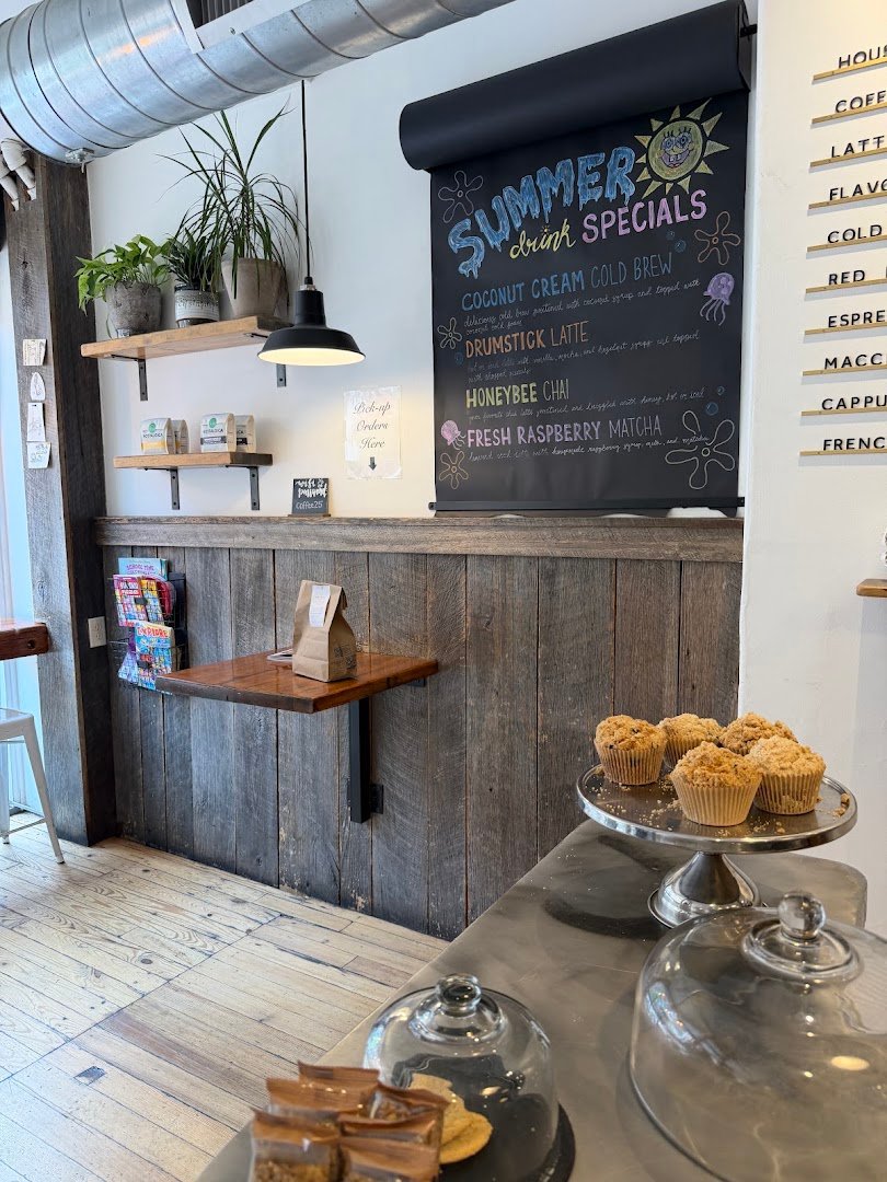 Interior of Cafe One Eight, specialty coffee shop in Lancaster