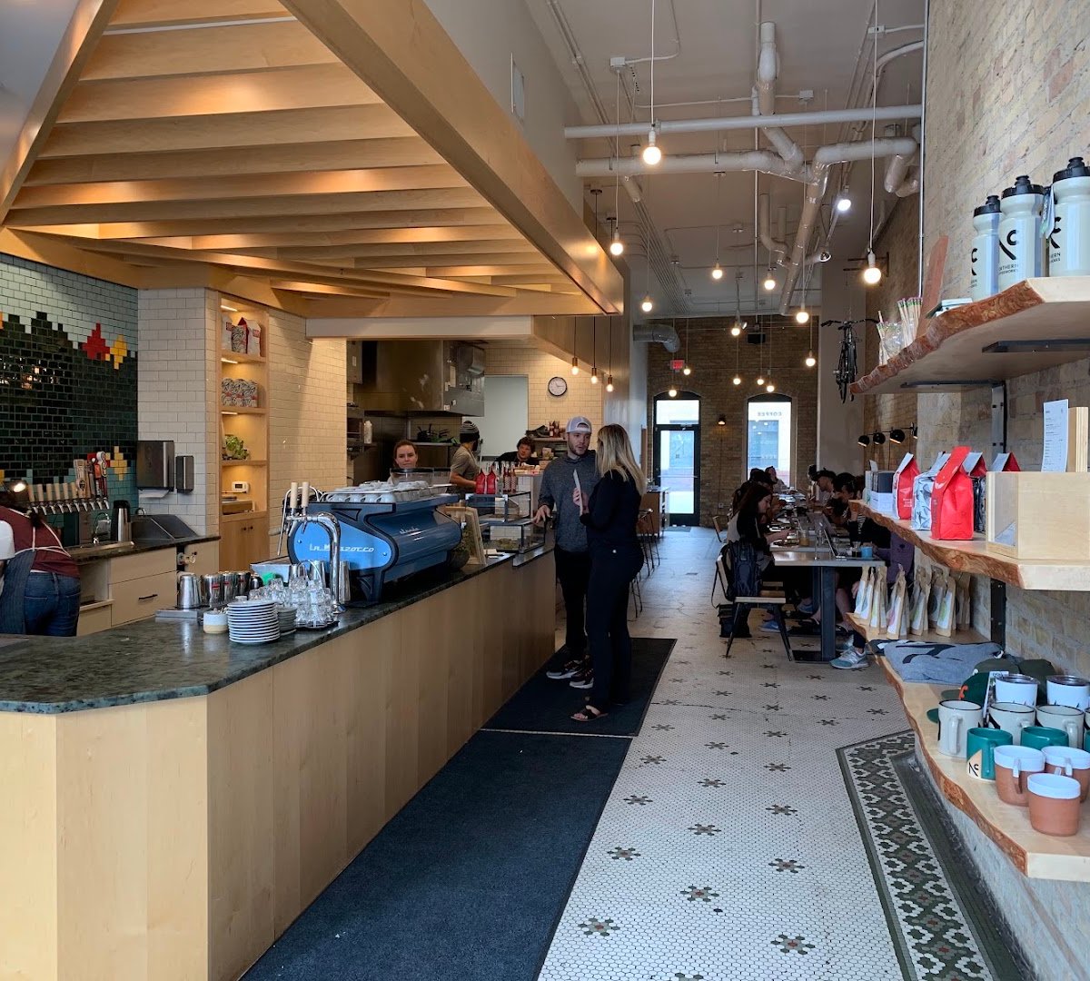 Interior of Northern Coffeeworks, specialty coffee shop in Minneapolis