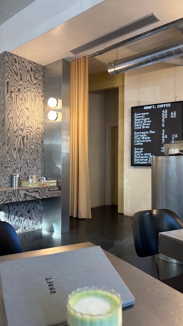 Interior of DRAFT. Coffee Zurich, specialty coffee shop in Zurich