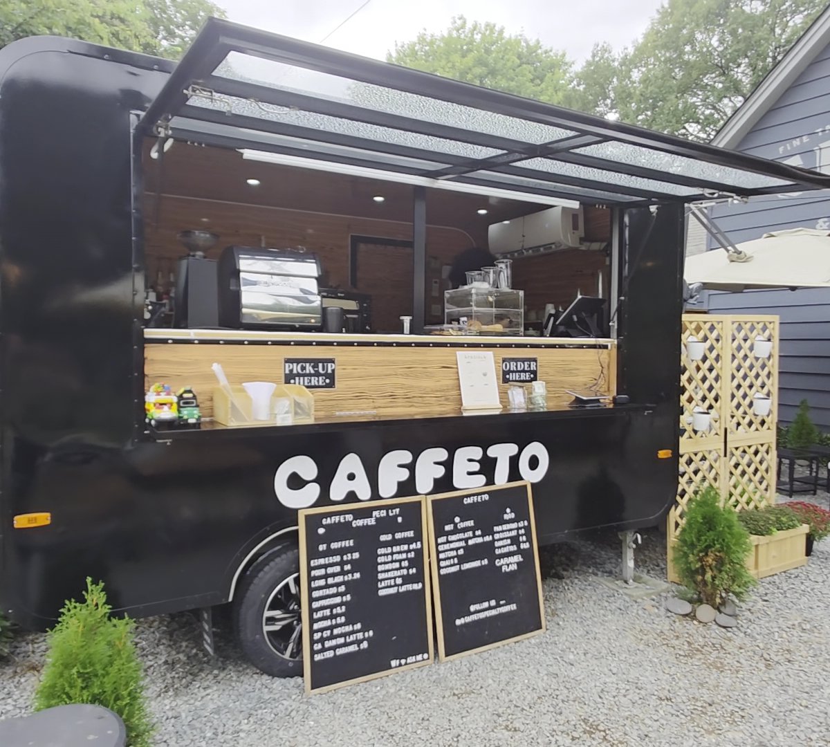 Storefront of Caffeto Specialty Coffee, specialty coffee shop in Charlotte