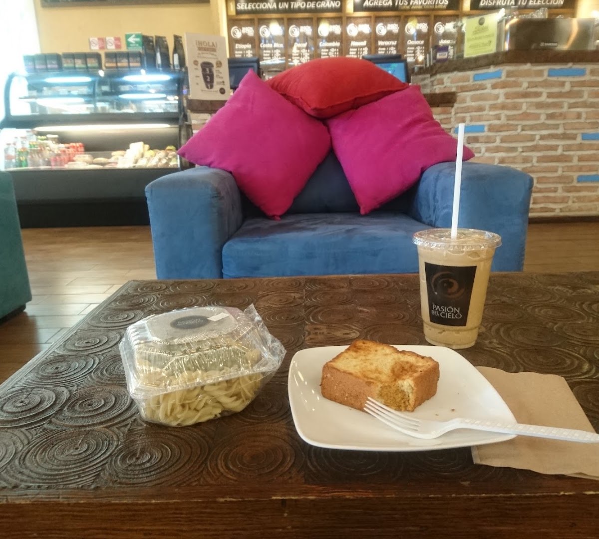 Interior of Pasión Café (antes Pasión del Cielo), specialty coffee shop in Mexico City