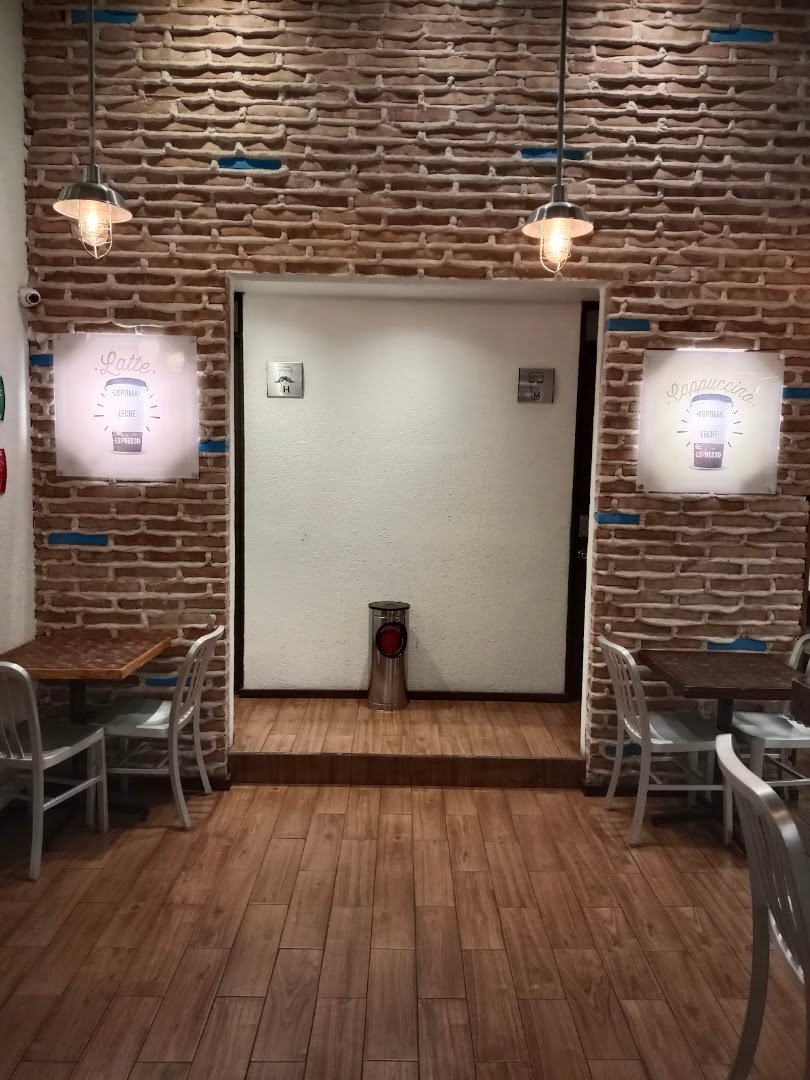 Interior of Pasión Café (antes Pasión del Cielo), specialty coffee shop in Mexico City