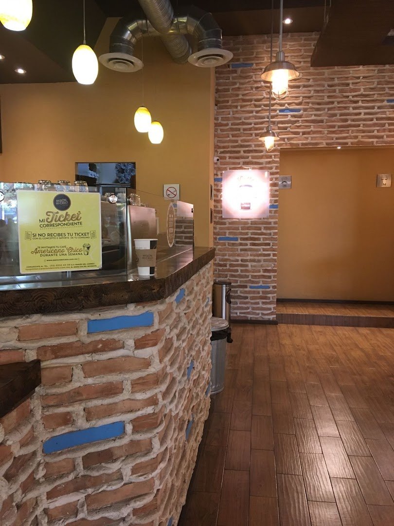 Interior of Pasión Café (antes Pasión del Cielo), specialty coffee shop in Mexico City
