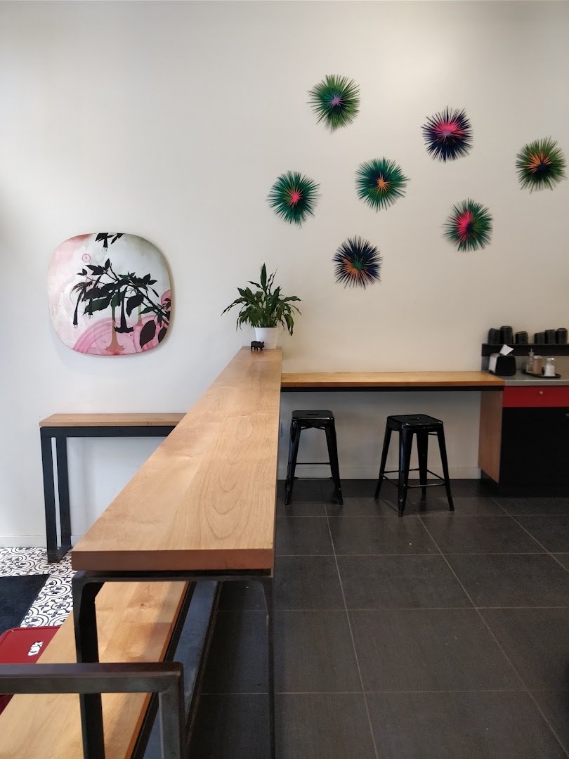 Interior of modern coffee, specialty coffee shop in Oakland