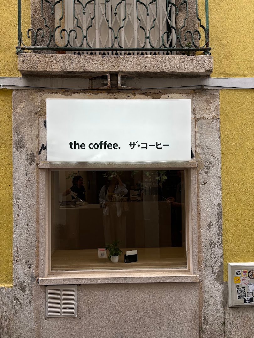 Storefront of The Coffee, specialty coffee shop in Lisbon