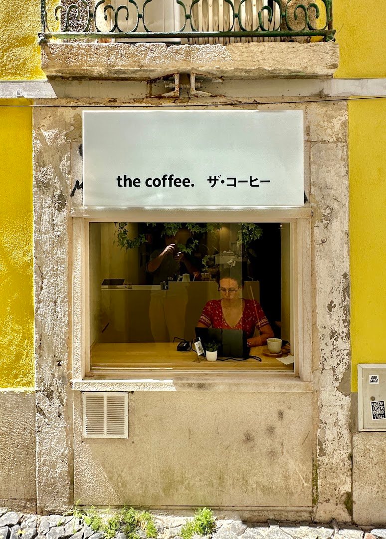 Storefront of The Coffee, specialty coffee shop in Lisbon