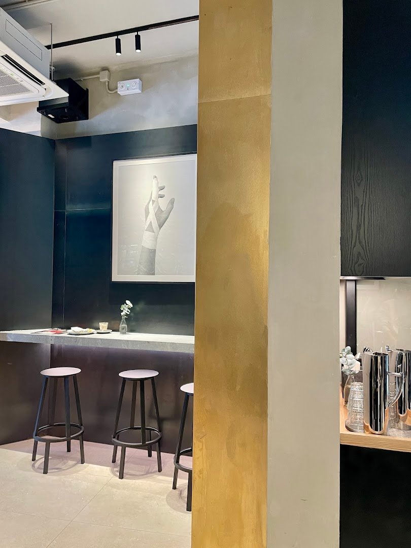 Interior of FINEPRINT, specialty coffee shop in Hong Kong