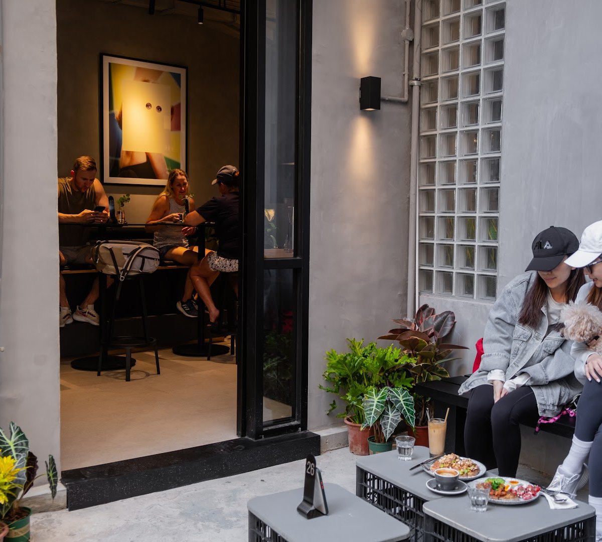 Interior of FINEPRINT, specialty coffee shop in Hong Kong