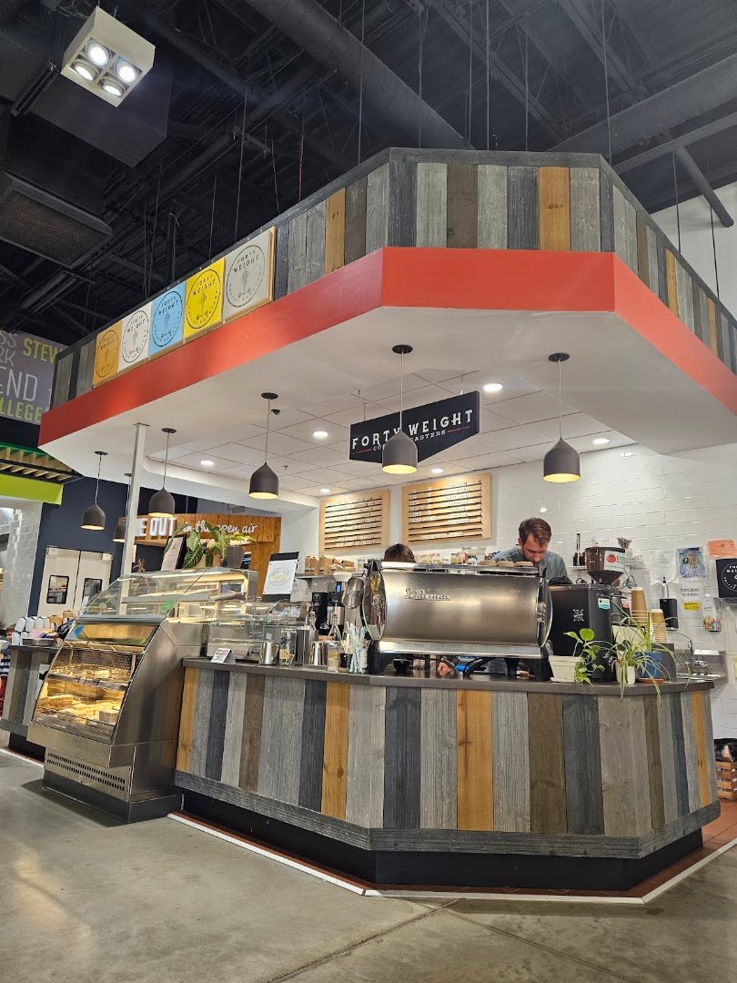 Interior of Forty Weight Coffee Roasters, specialty coffee shop in Ithaca
